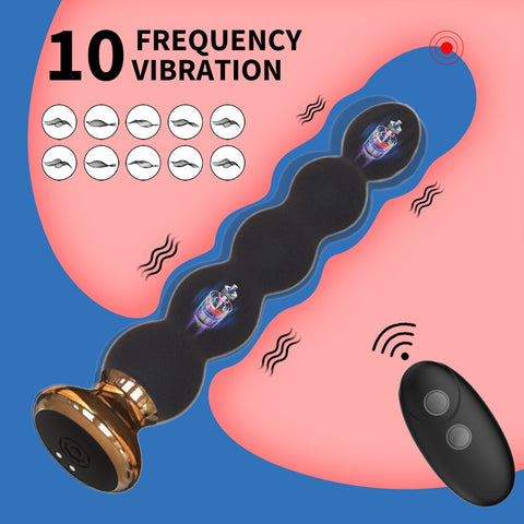 10 Speed Anal Beads with Remote Control