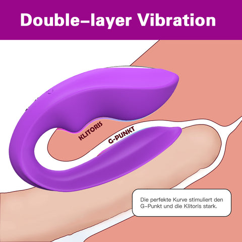 Dual Motor U-Shape Vibrator with Wireless Remote Control