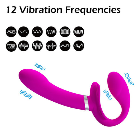 12 Speeds PrettyLove Strapless Strap-on Vibrators