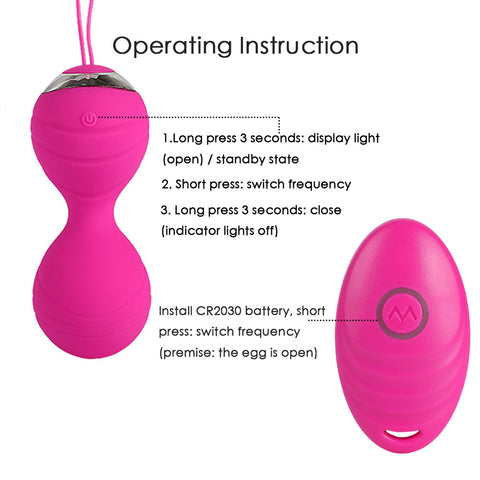 Wireless Remote Kegel Ball: 10 Speeds Vibration