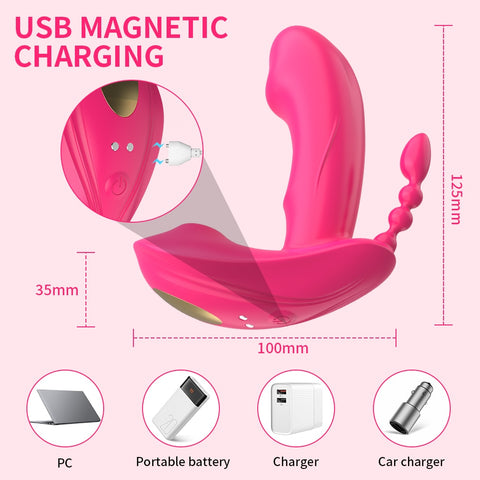 Suction Vibrator: 3-in-1 Wearable Dildo