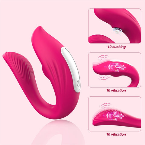 Wearable U-Shaped Sucking Vibrator