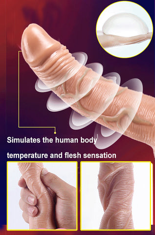 Telescopic Vibrating Thrusting Realistic Dildo