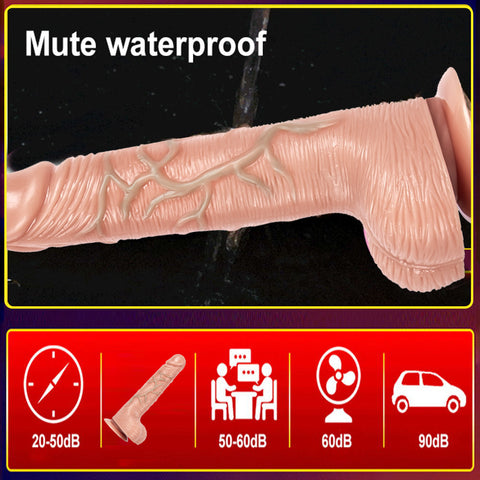 Telescopic Vibrating Thrusting Realistic Dildo