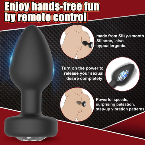 Wireless Remote Control Anal Plug Vibrator