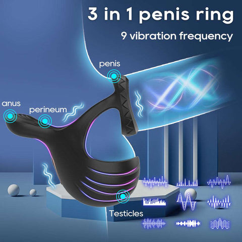 Delay Ejaculation Vibrating Cock Ring