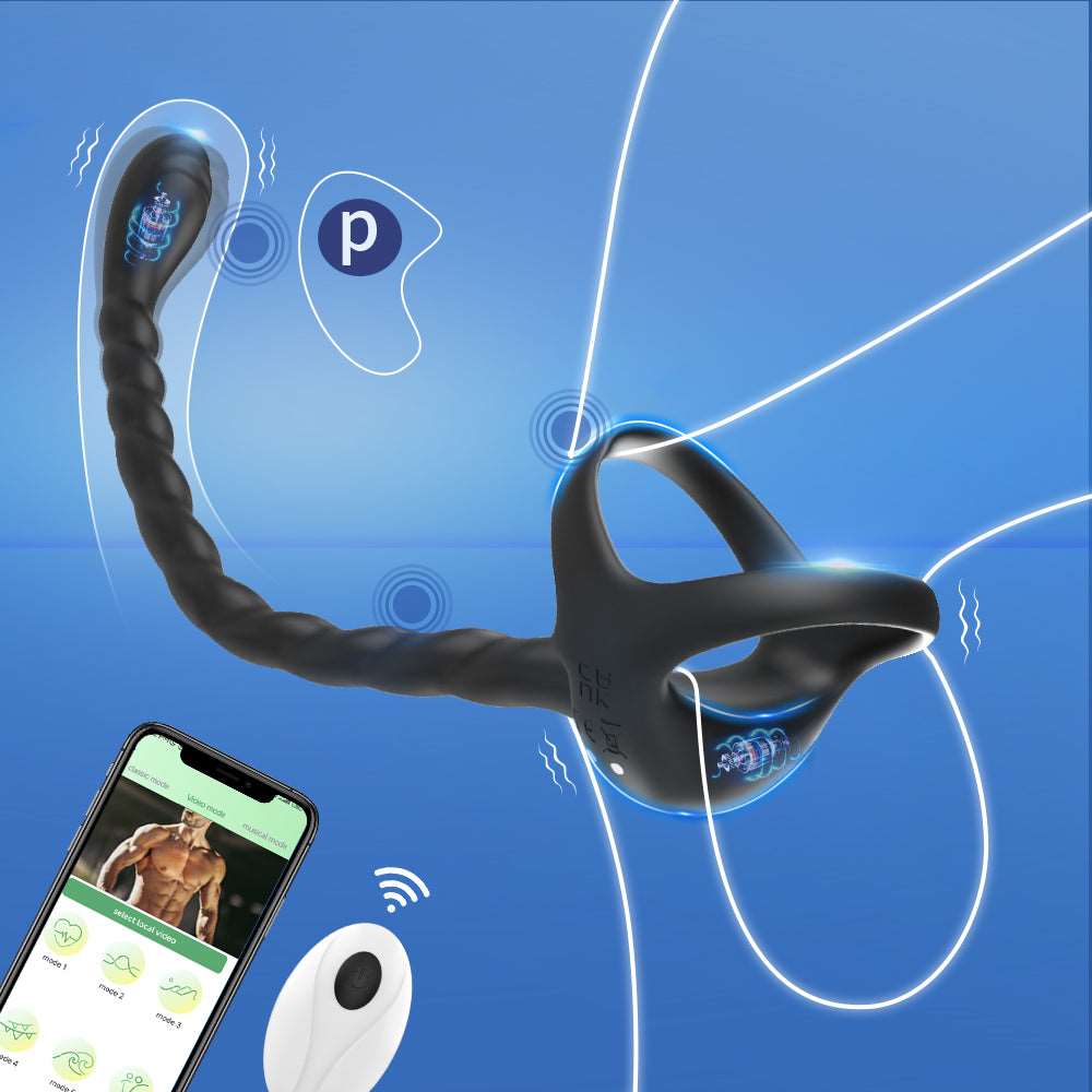 APP Remote Control Penis Ring Anal Plug Vibrators