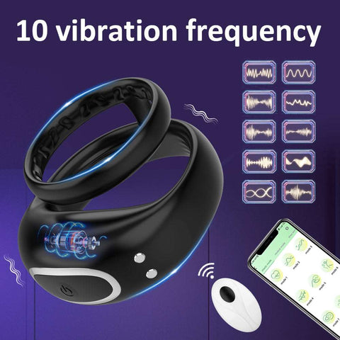 Bluetooth Wireless Remote Control Vibrating Cock Ring