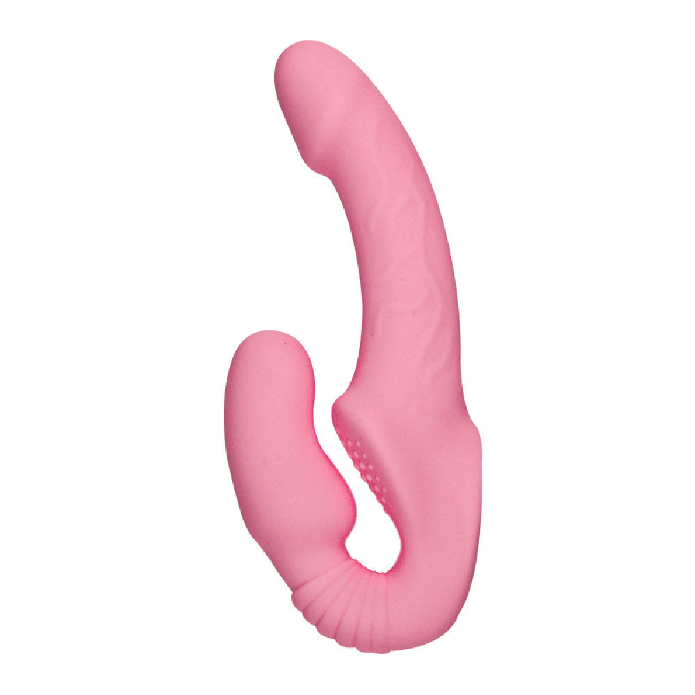 10-Speed Double Vibrating Strapless Strapon dildo