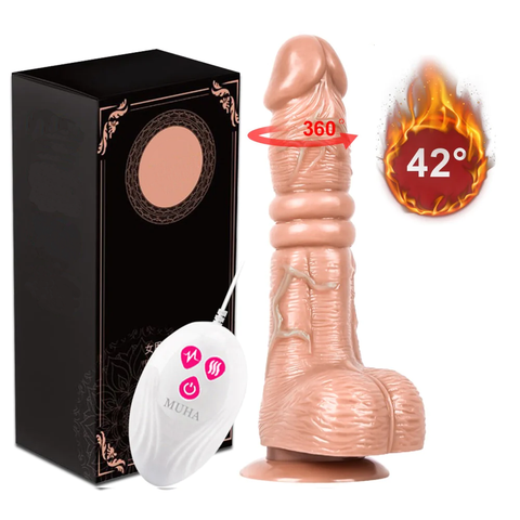 Telescopic Vibrating Thrusting Realistic Dildo