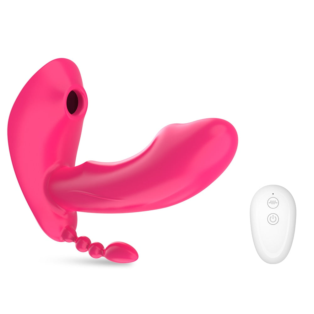 Suction Vibrator: 3-in-1 Wearable Dildo