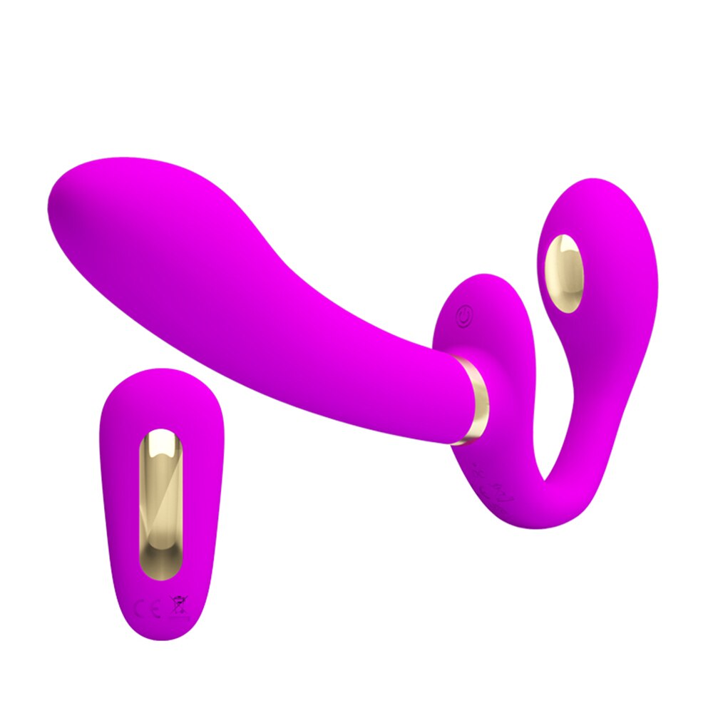 Wireless Remote Double Dildo Vibrator for Women