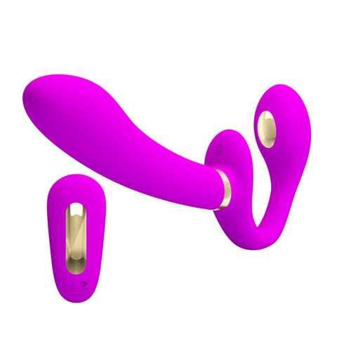 Wireless Remote Double Dildo Vibrator for Women